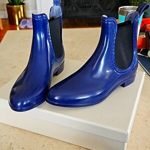 Rubber Rain Boots- Blue         W 38/7.5